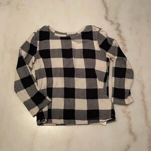 4/$15🌸 Kids Black and White Checkered Shirt